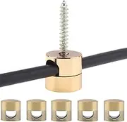 RTNLIT Swag Hook for Chandelier Ceiling Lights Cable, Lamp Hook for Fabric Electrical Cord Cable Hanging Pendant Lighting Fixtures(Gold, Pack of 5)