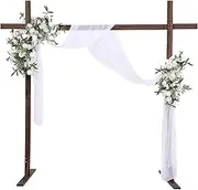 9.84FT Wooden Wedding Arch, Square Garden Arch, Plant Climbing Arch, Decorative Photo Backdrop Planter, Removable, Quick Installation, Multi-Occasion Applicable