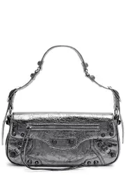Balenciaga Le Cagole Sling Small Leather Shoulder bag - Silver ONE SIZE
