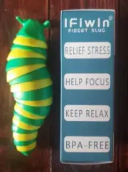Fidget Slug / Worm Sensory Toy - BRAND NEW Great For Classroom! Shelf 1