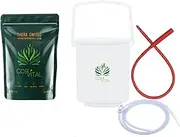 Cor-Vital Coffee Enema Kit with 1 lb Green Organic Coffee, Detox Recipe eBook and Cotton Storage Bag