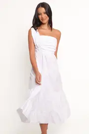 [PUP94] Isabela Midi Dress - White XS White