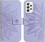 Cover Compatible with Samsung Galaxy A73 5G,Compatible with Samsung Galaxy A73 5G SM-A736B Flip Stand Card Slot Magnetic Closure Phone Case Purple