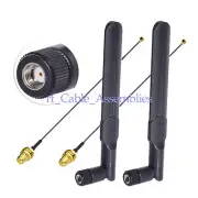 2x Dual Band WiFi 2.4GHz 5GHz RP-SMA Antenna & U.FL IPX For WiFi Adapter Router