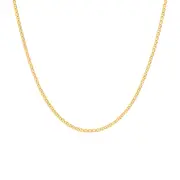 9ct Gold 50cm Solid Diamond-cut Marine Chain