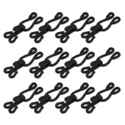 40pcs Iron Sewing Hooks and Eye Closures 28mm Long for Bra Trousers, Black