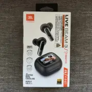 JBL by Harmon Live Beam 3 Bluetooth Noise Cancelling Earbuds w/ Smart Case Black