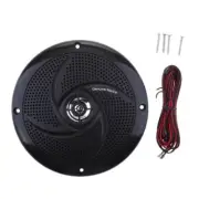 Black Waterproof Round Speaker Sound System for Boat Marine Car RV