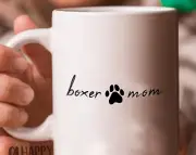 Boxer Mom Gift Boxer Mom Mug Boxer Mom With Dog Paw Mug Unique And Simple Boxer