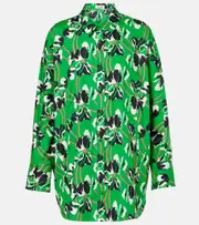 [Diane von Furstenberg] Diane von Furstenberg Caleb printed cotton blouse AU 16 multicoloured