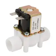 Inlet Feed Water Solenoid Valve, DC 12V Plastic Electric Solenoid Switch Shut Off G1/2 Quick Connect Magnetic Air Normally Closed Tools