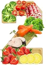 Valguri Wooden Charcuterie Number Fillable Board Box, Fruit Cheese Platter Vegetable Food Dish, Reuseable Serving Tray for Home Decor, Birthday Party Decorations (2)