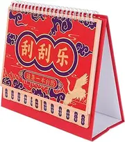 KALLORY 2025 Desk Calendar Motivational Scratch-off Calendar Desk Decor Daily Holes