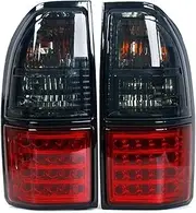 Car Rear LED Light Turn Signal Warning Stop Fog Lamp Tail Light，Compatible For Toyota Prado Land Cruiser 90 1997-2002(Gray Red)