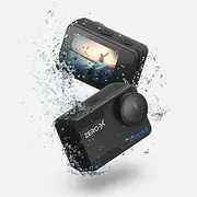 [ZERO-X] 4K UHD Waterproof Action Camera - Features a 2.0' Touch Screen and WiFi - Timelapse, Slow Motion and Burst Shooting Modes - Action Cam for Outdoor Enthusiasts - Fits Bike Helmet, Handlebar etc
