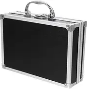BESPORTBLE Aluminum Toolbox Compartments Case Portable Travel Storage Black