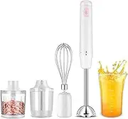 Multi-Purpose Hand Blender Heavy Duty Copper Motor Brushed 304 Stainless Steel With Whisk, Milk Frother Attachments
