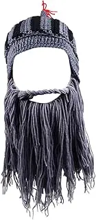 [ROMISBABA] 1pc Stylish Knight Hat with Long Beard Creative Roman Helmet Ornament for Men and Women Warm and Comfortable Winter Accessory present for Parties and Festivals
