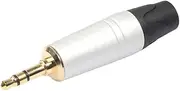QUMIIRITY 5PCS Gold Plated Audio Adapter Plug for Headphone Extension Soldering Connector for Car Aux Cable Stereo Sound Replace Damaged