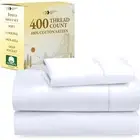Luxury Twin Sheets Set - 400 Thread Count Sateen, Naturally Soft Cotton Bedding
