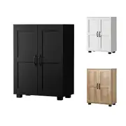 Oikiture Storage Cabinet Bathroom Buffet Sideboard 2 Door Cupboard