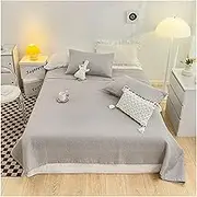 Quilt Set Twin-78x90 Full/Queen-90x98 Soft Cotton Wave Pattern Lightweight Bedspread Coverlet Bed Cover for All Seasons,1 Quilt+2 Pillow Shams (Color : Gray, Size : 200x230cm-78x90 inch)