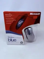 Microsoft Wireless Optical Mouse Blue X08-78550 USB PS/2 Windows Mac SEALED!
