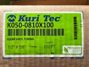 Kuri Tec Clear Vinyl Tubing K050-0810 1/2" X 5/8" - 100 FT New in Box