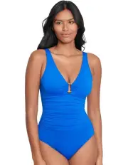[Lauren Ralph Lauren] Beach Club Underwired Shaping Swimsuit in Royal Blue