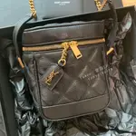 二手精品 YSL VANITY BAG 聖羅蘭 復古款 牛皮 化妝箱包 單肩包 化妝包 肩背包 斜挎包 649779