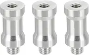 uxcell Camera Spigot Screws Converter 1/4" Female to M8 Male, 3 Pack Tripod Screw Adapter Spigot Stud for Light Stand Hot Shoe Cold Shoe Adapter Ball Head Flash, Silver