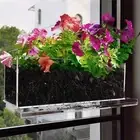 Transparent Plant Pot Decorative Container Ideal Gift Window Box Planter for