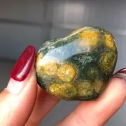 30g Natural Ocean Jasper Quartz specimens Sphere Love Heart Mineral G706