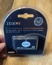 Zeikos High Speed 57-in-1 USB 2.0 Memory Card Reader Writer for all Memory Cards