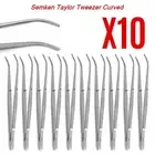 Semkin Dressing Tissue Tweezers Curved Oral Cavity Removal Surgical Forceps