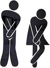Bat Murals Toilet Sign for Home Toilet Symbols Wc Sign Washroom Door Sign Toilet Sign for Door Unisex Restroom Sign Washroom Sign Toilet Door Plaque 3D Sticker Universal
