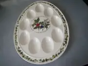 NWT PORTMEIRION THE HOLLY AND IVY DEVILLED EGG DISH 12.5" X 9"