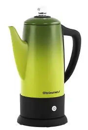 Elite Gourmet 12 Cup Retro Green Coffee Percolator with Keep Warm Function