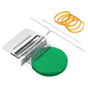 12 Hooks Mini Weaving Machine Kit, Weave Tool with Accessories, Green Style 2