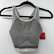 Spanx Seamless Sculpt Bra cloudy grey size Large medium impact sports bra NWT