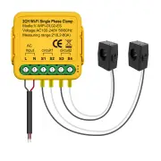 Tu-ya Wifi Power Meter Monitor with Real-Time Energy Consumption Monitoring 0.2-80A Current Measurement Power Statistics