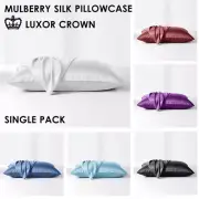 100% Mulberry Silk One Side Pillow Case Slip Protector Genuine 25 Momme Silk 1PC