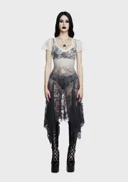 [Widow] Dearly Departed Lace Dress - Ombre