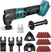 [Cerycose] Cordless Oscillating Tool Compatible with Makita Battery, Brushless-Motor Tool with Auxiliary Handle, Oscillating Multi-Tool for Scraping, Sanding,Cutting Wood(Battery Not Included)