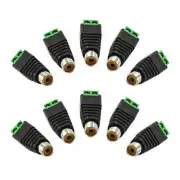 10X New Speaker Wire Cable To Audio Female RCA Connector Adapter Jack Plug