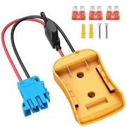 Power Wheels Adapter for 20V Battery with Wire Harness Connector for Peg-Perego, 12AWG Wire with 40 Yellow