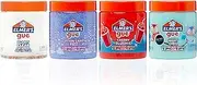 Elmer's GUE Premade Slime, Variety Pack, Includes Clear Slime, Glow in The Dark Slime, Crunchy Slime, 4 Count