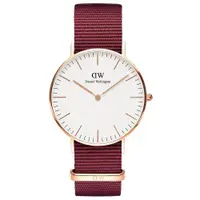 在飛比找ETMall東森購物網優惠-DW Daniel Wellington 時尚蘿絲琳寶石紅N