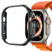 Apple Watch Ultra (49mm) Premium Black Hard PC Protective Case by MEZON – Wireless Charging Compatible (Apple Watch Ultra, Black Case)