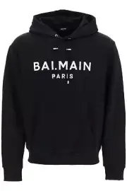 Logoed sweatshirt with hood BALMAIN Men Tg. M DH1JR002BB65 EAB BLACK
